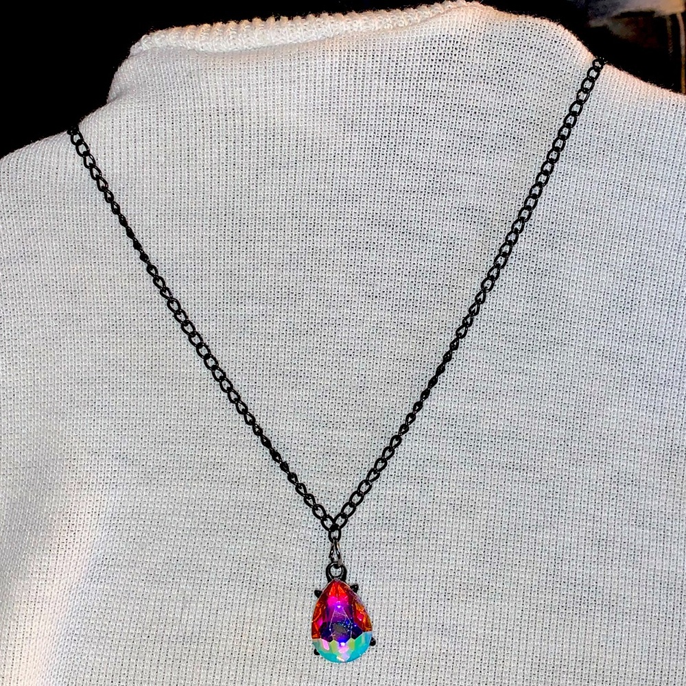 Faceted Teardrop Pendant